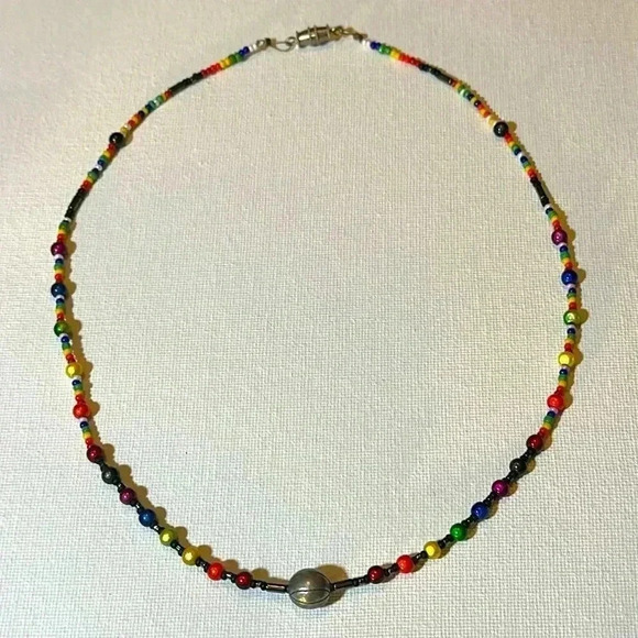 UNIQUE HANDMADE COLORFUL BASKETBALL NECKLACE - Picture 6 of 8